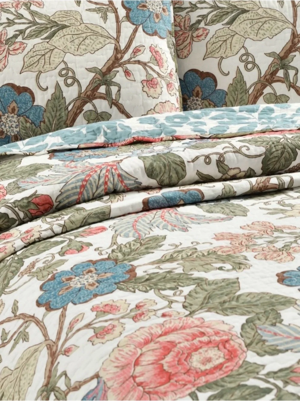 Lush Decor Sydney Cotton Quilted 3 Piece Quilt Set Size King